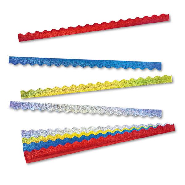 TREND® Terrific Trimmers Sparkle Border Variety Pack, 2.25" x 39", Assorted Colors, 40/Set (TEPT92901) 1 Set