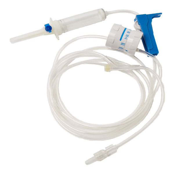 TrueCare™ Primary IV Administration Set Gravity 1 Port 20 Drops / mL Drip Rate 15 Micron Filter 92 Inch Tubing Solution Flow Regulator (1144033_BX) 40/BX