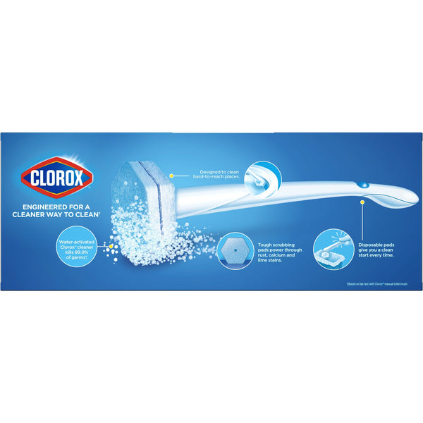 Clorox® Toilet Bowl Cleaner Disinfecting Refill Pads Blue / White, 3 Inch, Sponge Head (1217653_PK) 10/PK
