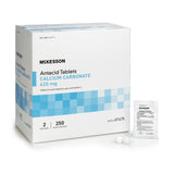 McKesson Brand Antacid 420 mg Strength Tablet 250 Packets per Box, 2 Tablets per Packet (1111738_BX) 250/BX
