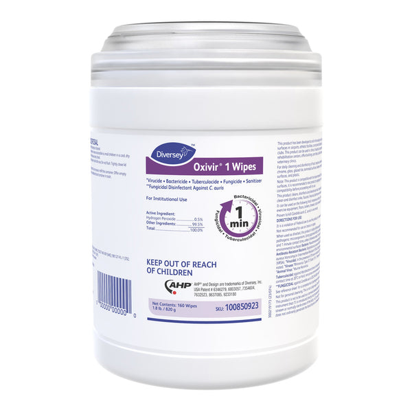 Oxivir® 1 Surface Disinfectant Cleaner Premoistened Broad Spectrum Manual Pull Wipe 160 Count Canister Scented NonSterile (1162531_CT) 1/CT