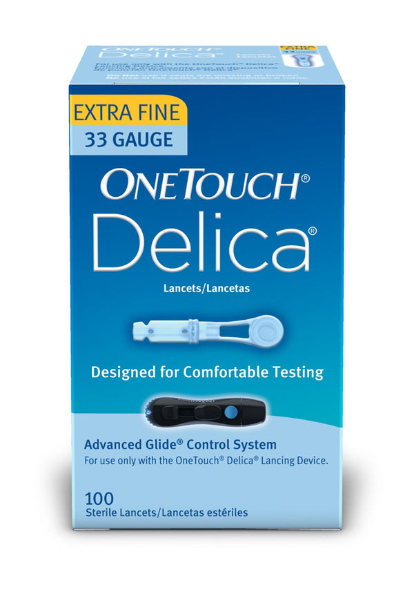 OneTouch® Lancet for Lancing Device 33 Gauge Non-Safety Twist Off Cap Finger (722178_BX) 100/BX