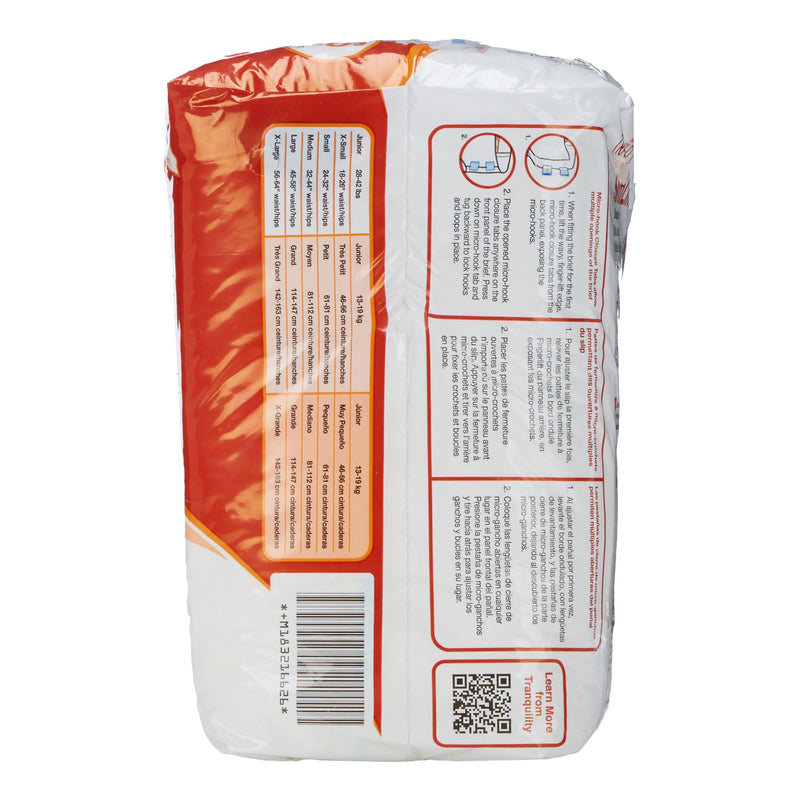 Tranquility® Slimline® Unisex Adult Incontinence Brief X-Small Disposable Heavy Absorbency (417011_CS) 100/CS