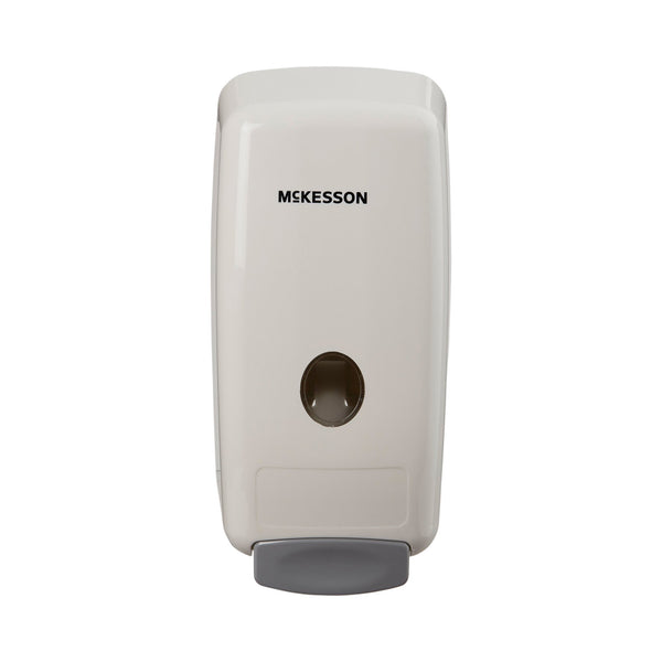 McKesson Soap Dispenser White Plastic Manual Push 1000 mL Wall Mount (468279_CS) 12/CS