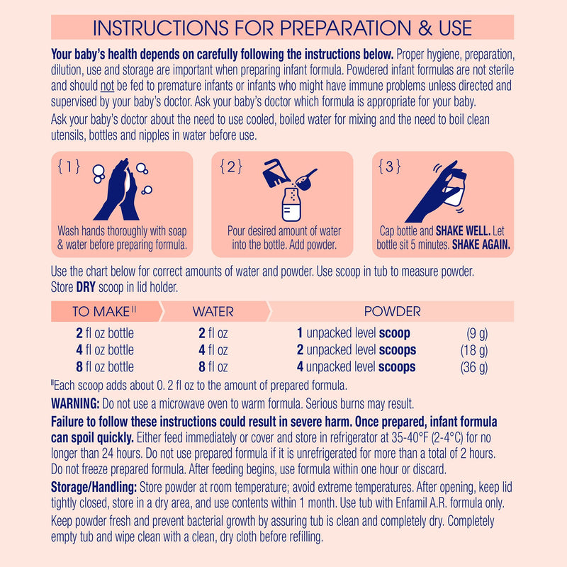 Enfamil® A.R.™ Infant Formula Unflavored 12.9 oz. Can Powder Added Rice Spit Up (510080_EA) 1/EA