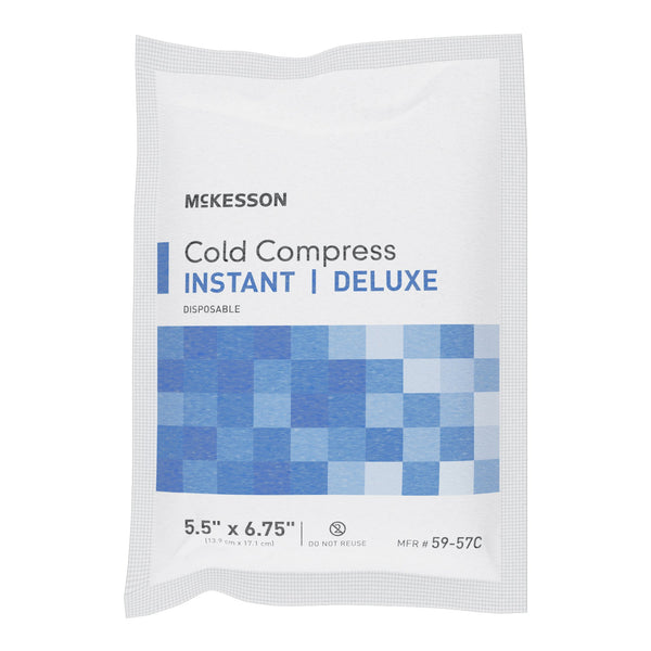 McKesson Deluxe Instant Cold Pack General Purpose Small 5-1/2 X 6-3/4 Inch Fabric / Calcium Ammonium Nitrate / Water Disposable (521482_CS) 24/CS