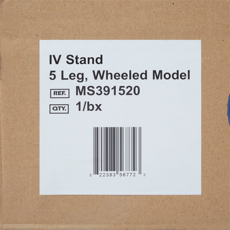 drive™ Disposable IV Stand Floor Stand 2 Hooks 5 Legs with Casters (1139254_EA) 1/EA