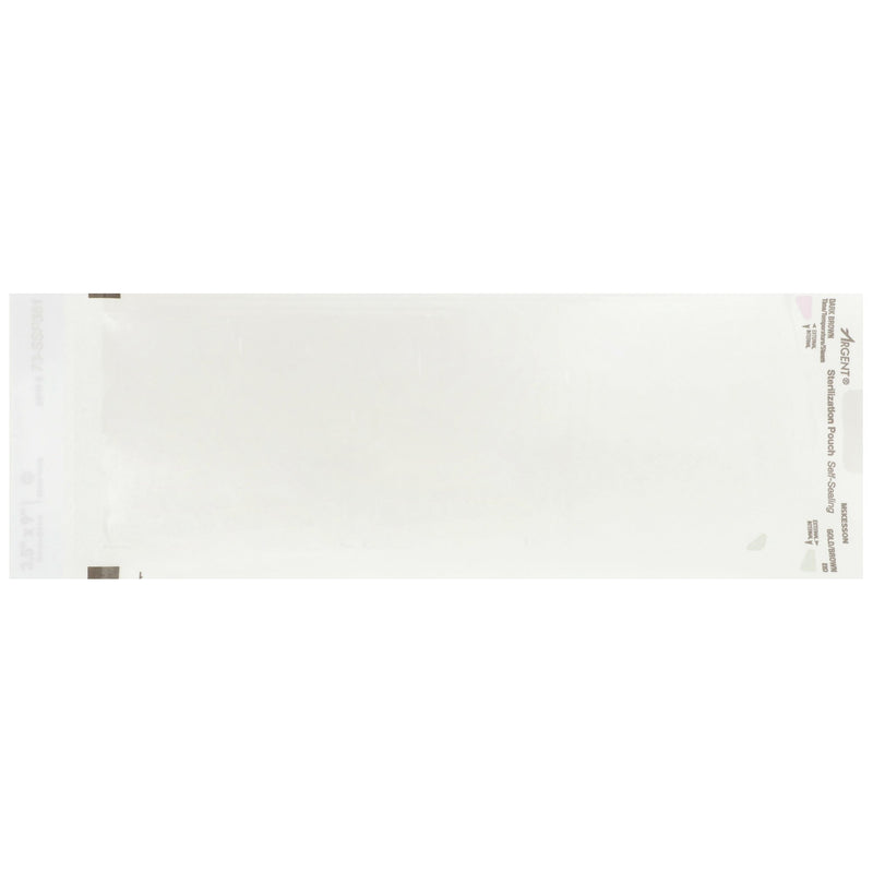 McKesson Argent™ Sure-Check® Sterilization Pouch Ethylene Oxide (EO) Gas / Steam 3-1/2 X 9 Inch Transparent / Blue Self Seal Paper / Film (527134_BX) 1/BX