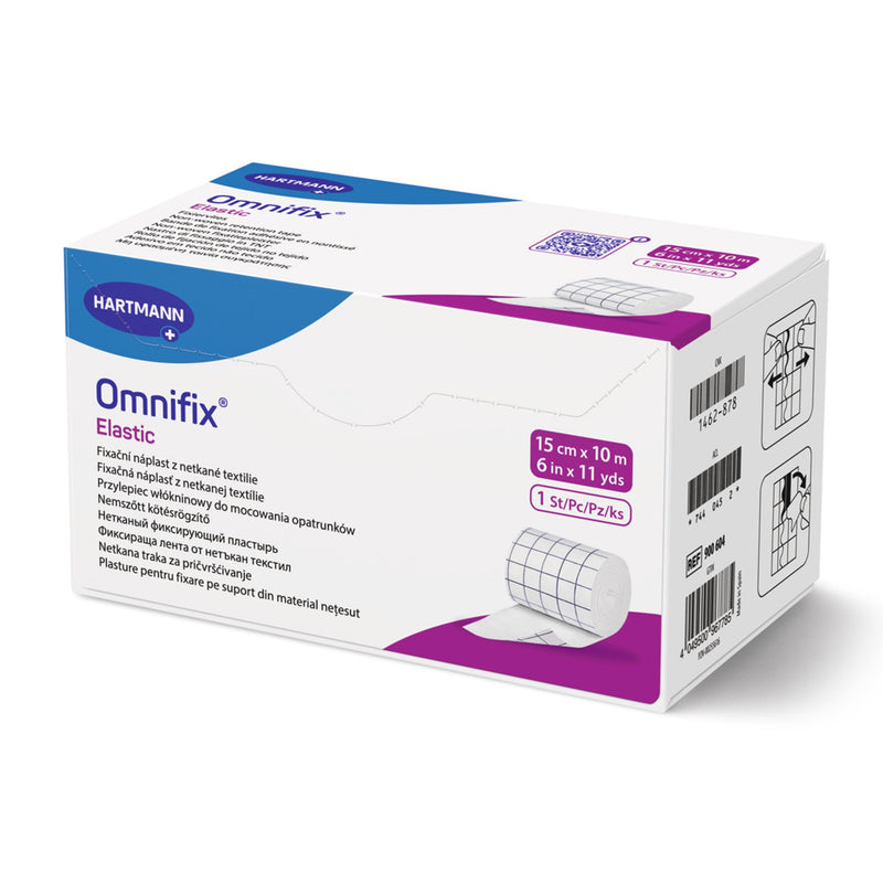Omnifix® Elastic Dressing Retention Tape with Liner White 6 Inch X 11 Yard Nonwoven NonSterile (1119317_CS) 24/CS