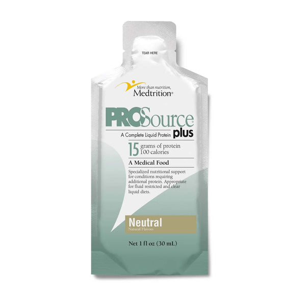 ProSource® Plus Oral Supplement Neutral Flavor Liquid 1 oz. Pouch (577357_EA) 1/EA