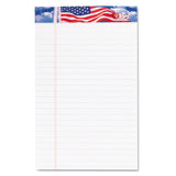 TOPS™ American Pride Writing Pad, Narrow Rule, Red/White/Blue Headband, 50 White 5 x 8 Sheets, 12/Pack (TOP75101) Pack of 12