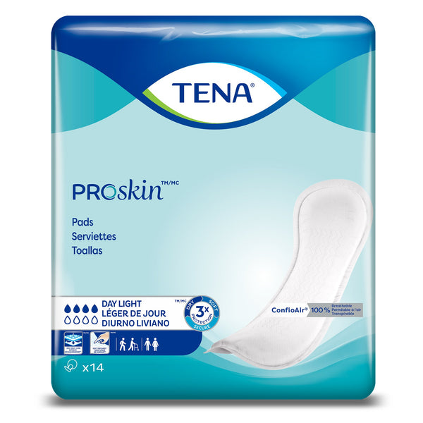 TENA ProSkin™ Day Light Incontinence Liner 13 Inch Length Moderate Absorbency Dry-Fast Core™ One Size Fits Most (1043727_CS) 84/CS