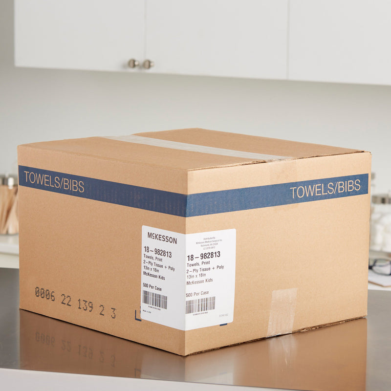 McKesson Procedure Towel 13 W X 18 L Inch Kids Print NonSterile (489531_CS) 500/CS