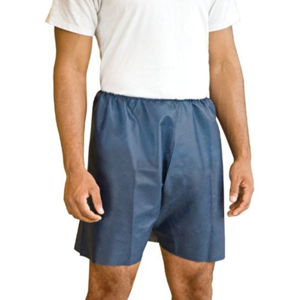 MediShorts® Exam Shorts 2X-Large / 3X-Large Navy Blue Nonwoven Adult Disposable (796444_CS) 50/CS