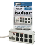 Tripp Lite Isobar Surge Protector, 8 AC Outlets, 12 ft Cord, 3,840 J, Light Gray (TRPISOBAR8ULTRA)