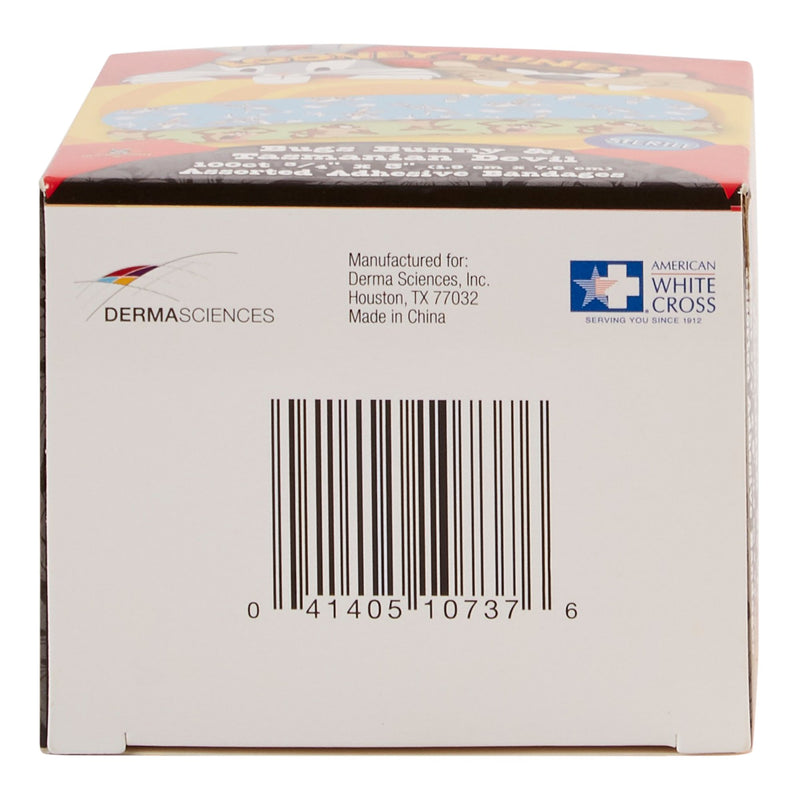 Looney Tunes™ Stat Strip® Adhesive Strip 3/4 X 3 Inch Plastic Rectangle Kid Design (Looney Tunes Bugs and Taz) Sterile (278007_BX) 100/BX