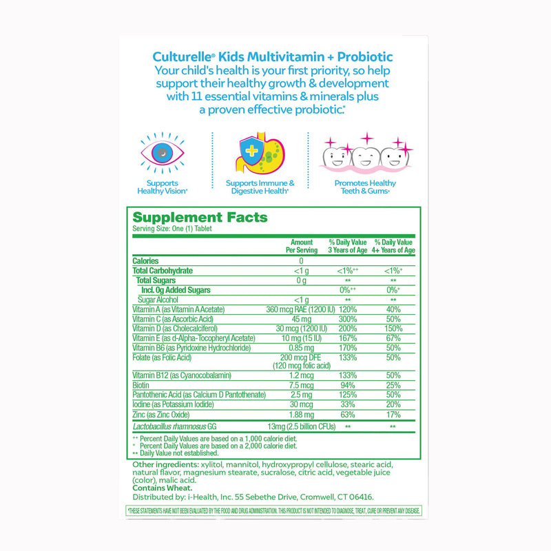 Culturelle® Pediatric Probiotic Dietary Supplement 50 per Box Tablet (1268960_BX) 1/BX