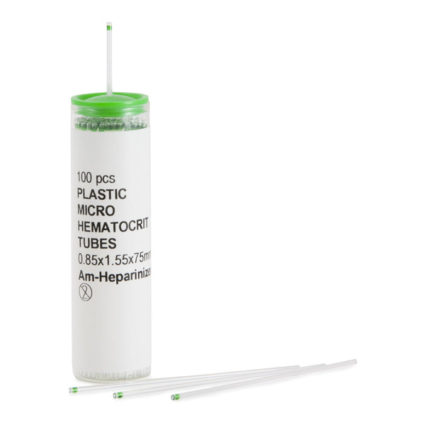McKesson Capillary Blood Collection Tube Ammonium Heparin Additive Without Closure Plastic Tube (940588_EA) 1/EA
