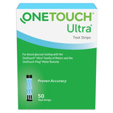 OneTouch® Ultra® Blue Blood Glucose Test Strips 50 Strips per Pack (850708_CS) 1200/CS