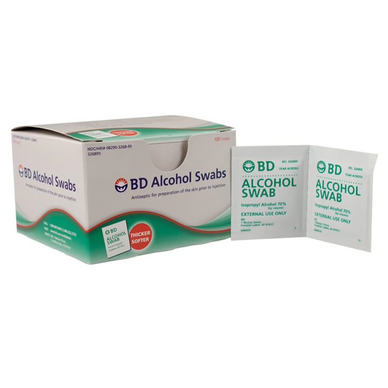 BD™ Alcohol Prep Pad 70% Strength Isopropyl Alcohol Individual Packet NonSterile (915121_EA) 1/EA