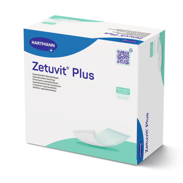 Zetuvit® Plus Super Absorbent Dressing Without Adhesive 8 X 16 Inch Rectangle (1161232_BX) 10/BX