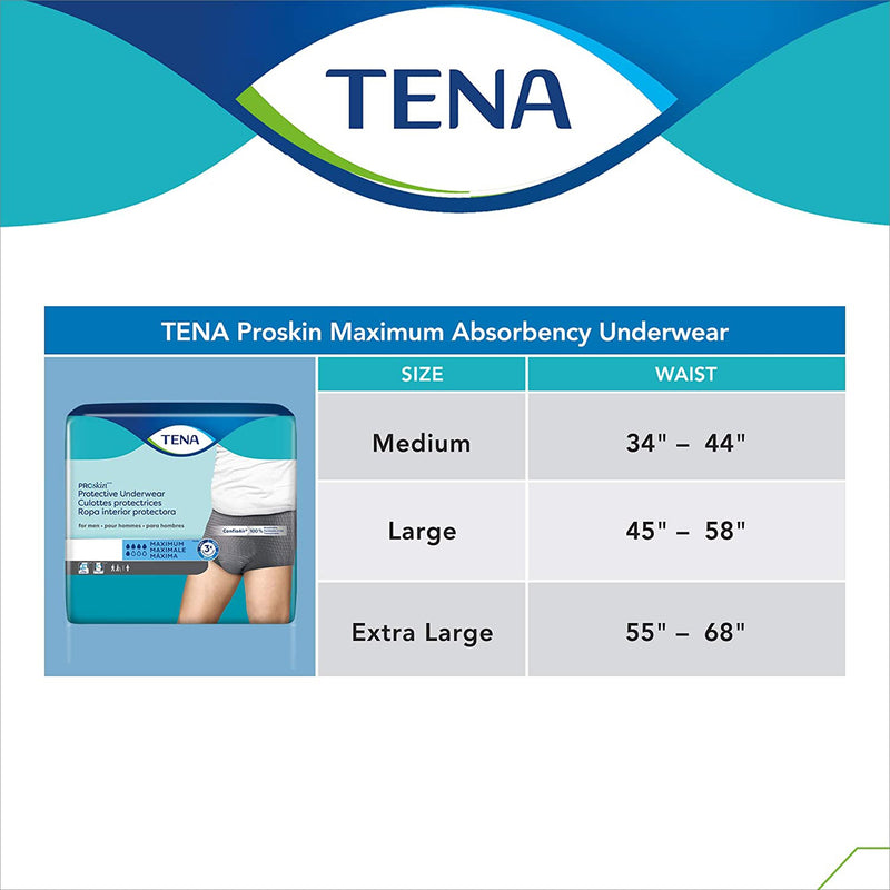 TENA® ProSkin™ Male Adult Absorbent Underwear Pull On with Tear Away Seams Medium Disposable Moderate Absorbency (1135410_CS) 80/CS