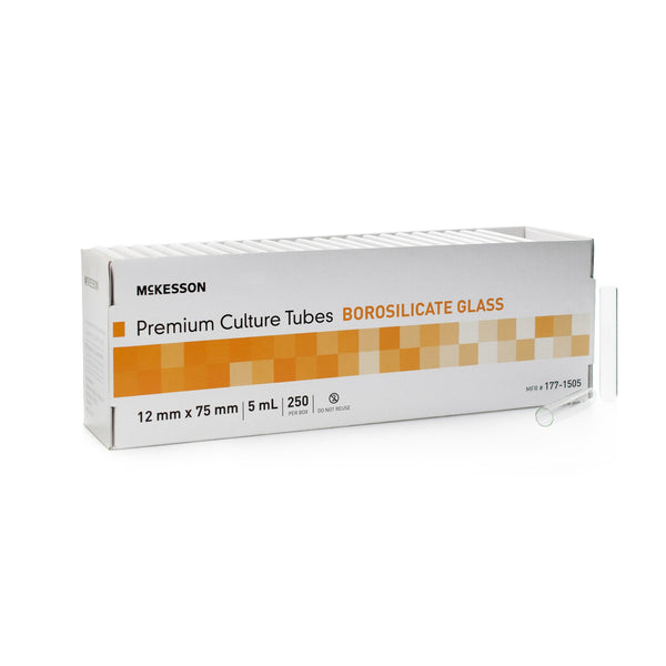 McKesson Test Tube Plain 5 mL Without Closure Glass Tube (1082085_CS) 1000/CS