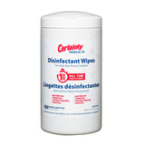 Certainty® Medical TB Disinfectant Wipes Canister, 6.4” x 6.5”, 160 Wipes/Canister, 6 Canisters/Case (HOS96160) Case of 6