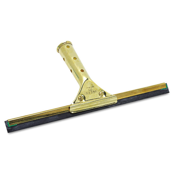Unger® Golden Clip Brass Squeegees, 12" Wide Blade, 4.5" Handle (UNGGS300)