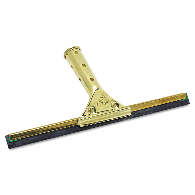 Unger® Golden Clip Brass Squeegees, 12" Wide Blade, 4.5" Handle (UNGGS300) Each