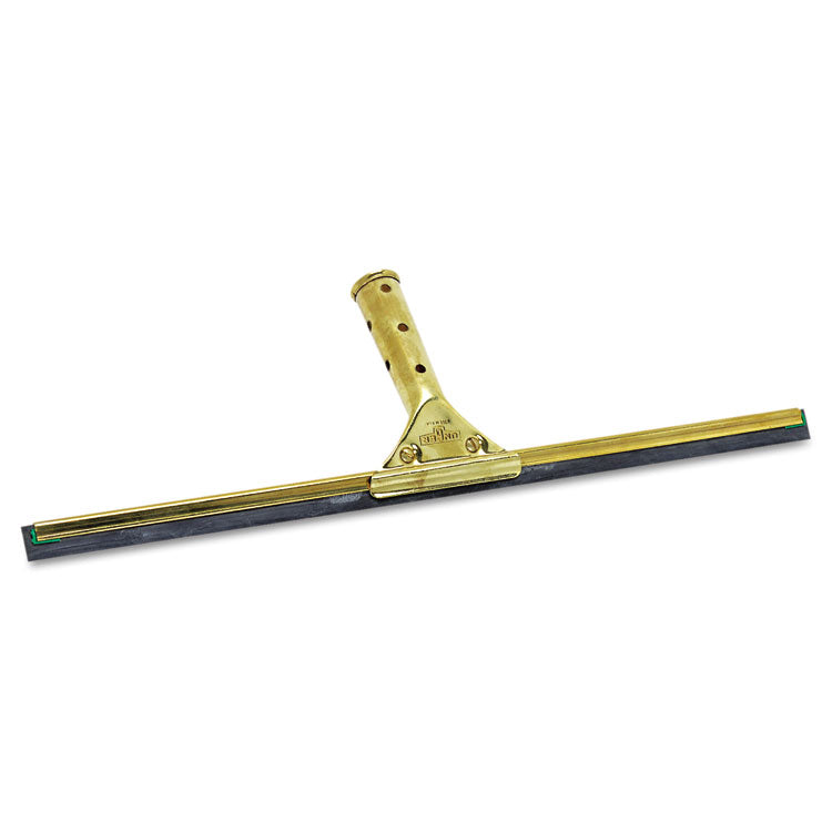Unger® Golden Clip Brass Squeegee Complete, 18" Wide Blade, 4.5" Handle (UNGGS450)