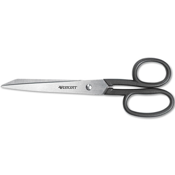 Westcott® Kleencut Stainless Steel Shears, 8" Long, 3.75" Cut Length, Black Straight Handle (ACM19018) Each