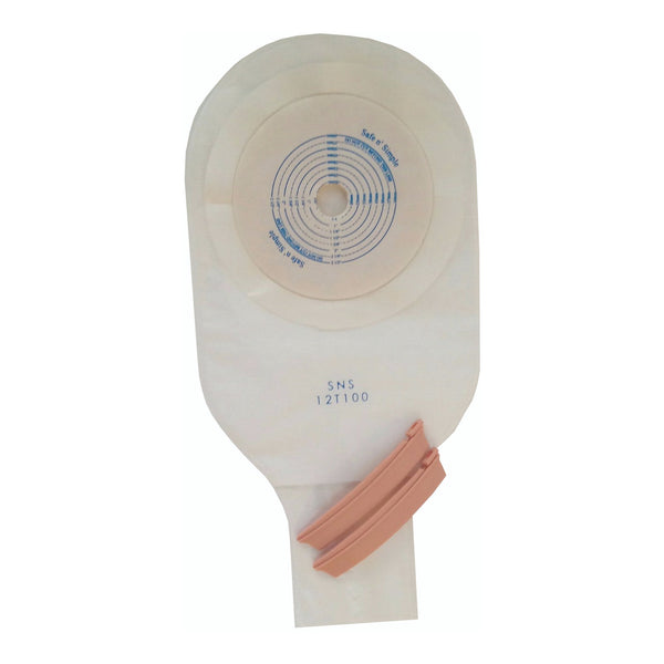 Safe n Simple™ Ostomy Pouch One-Piece System 12 Inch Length Flat, Trim to Fit Drainable (1052589_CS) 80/CS