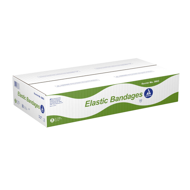 Dynarex® Elastic Bandage 3 Inch X 4-1/2 Yard Clip Detached Closure Tan NonSterile Standard Compression (852209_EA) 1/EA