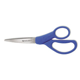 Westcott Preferred Line Stainless Steel Scissors, 7" Long, 3.25" Cut Length, Blue Offset Handle (ACM43217) Each