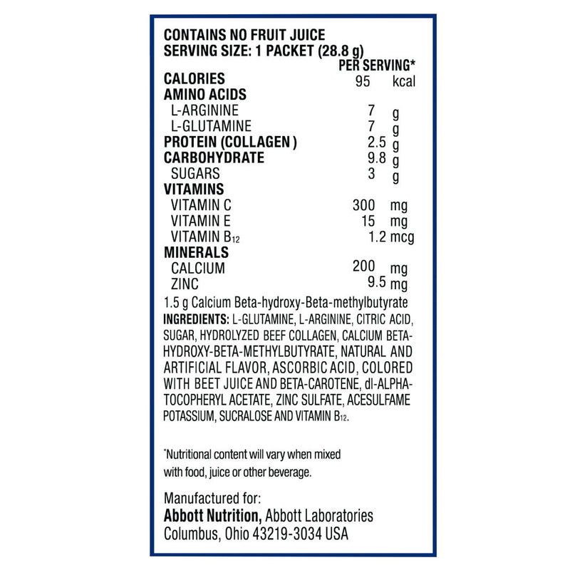 Juven® Oral Supplement Fruit Punch Flavor Powder 1.01 oz. Individual Packet (1082120_BX) 30/BX