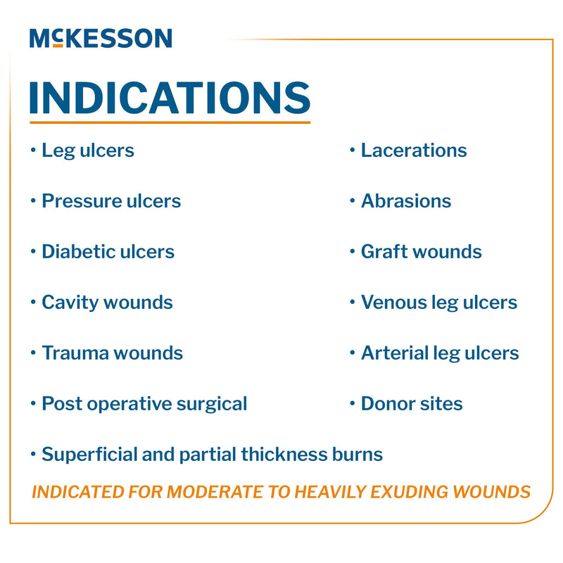 McKesson Alginate Dressing 4 X 4-3/4 Inch Rectangle (883265_EA) 1/EA