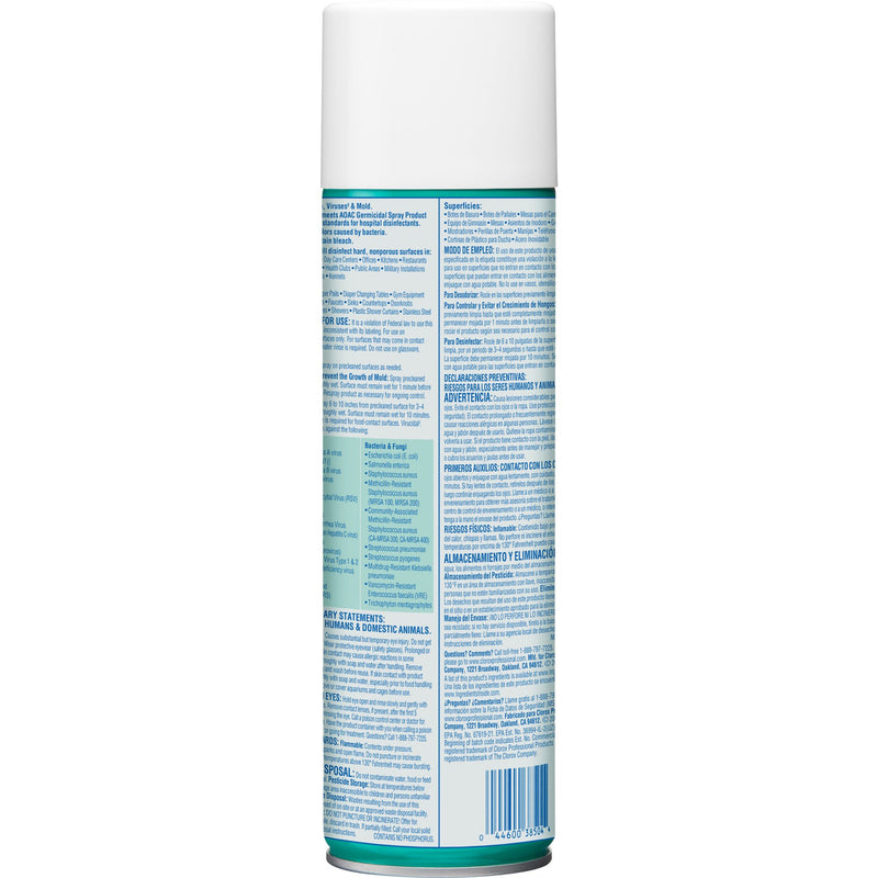 Clorox Commercial Solutions® Clorox® Surface Disinfectant Alcohol Based Aerosol Spray Liquid 19 oz. Can Fresh Scent NonSterile (585450_EA) 1/EA