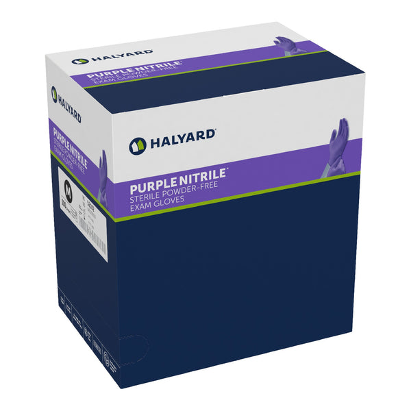 Purple Nitrile® Exam Glove Medium Sterile Single Nitrile Standard Cuff Length Textured Fingertips Purple Chemo Tested (407600_BX) 100/BX