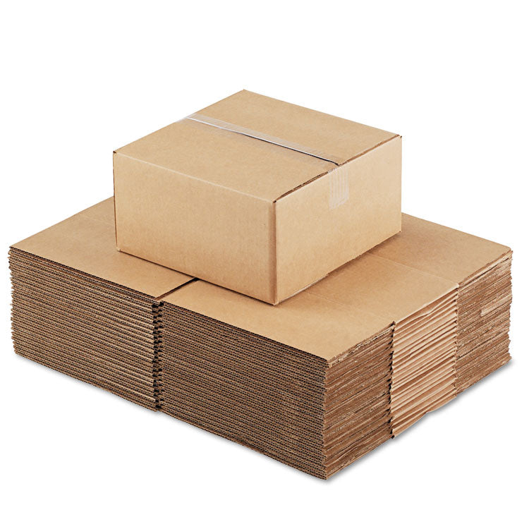 Universal® Fixed-Depth Corrugated Shipping Boxes, Regular Slotted Container (RSC), 12" x 12" x 6", Brown Kraft, 25/Bundle (UNV12126)