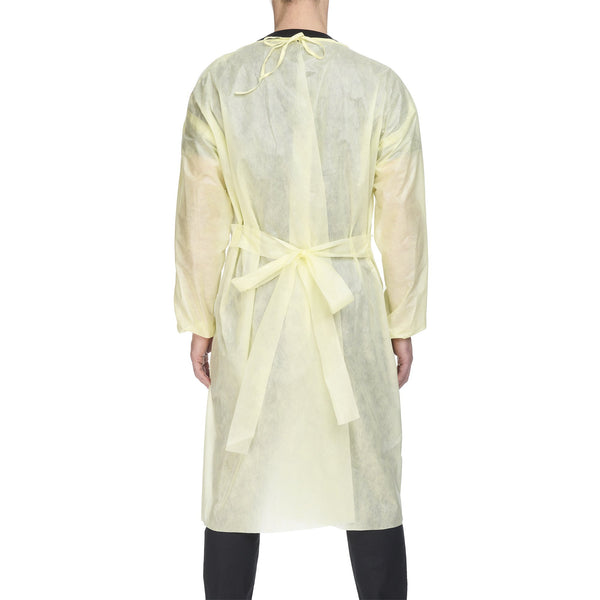 Precept® Protective Procedure Gown X-Large Yellow NonSterile AAMI Level 2 Disposable (1071088_CS) 100/CS