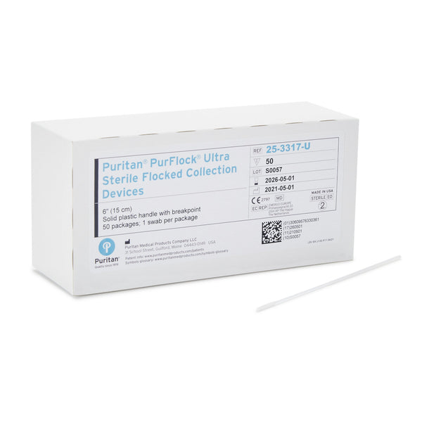 PurFlock Ultra® Nasopharyngeal Collection Swab 6 Inch Length Sterile (851504_BX) 50/BX