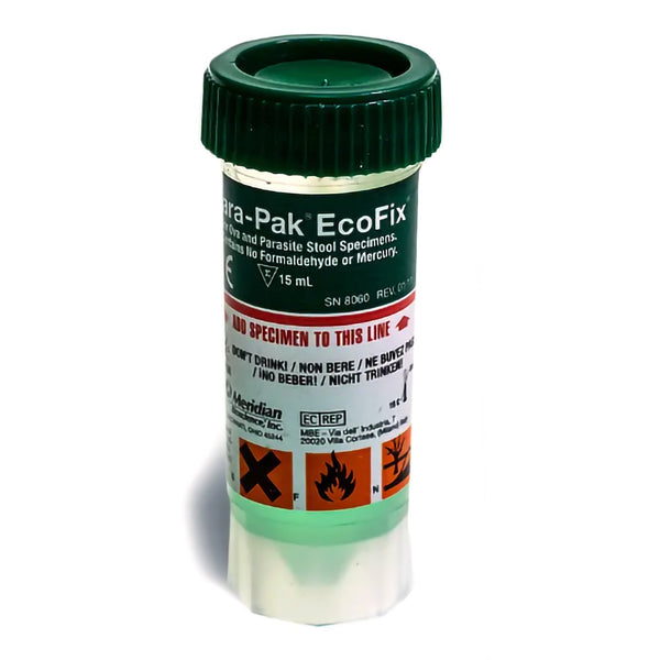 EcoFix® Stool Specimen Container 15 mL Fill (0.5 oz.) Screw Cap with Sampling Device NonSterile (929927_EA) 1/EA