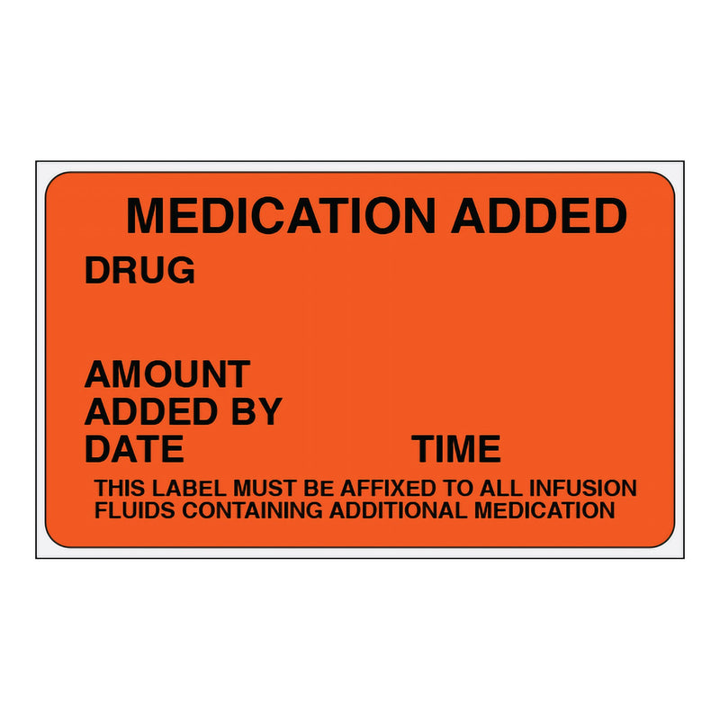 Shamrock Pre-Printed Label Anesthesia Label Fluorescent Red, 1-1/2 X 2 ...