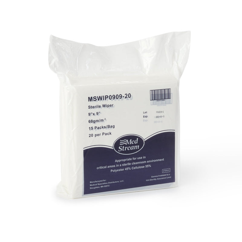 McKesson Cleanroom Wipe ISO Class 5 20 Count Bag 9 X 9 Inch Sterile Disposable (1139260_CS) 180/CS