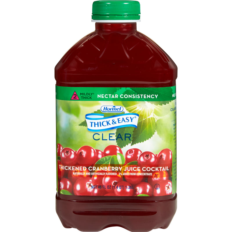 Thick & Easy® Thickened Beverage 46 oz. Bottle Cranberry Juice Cocktail Flavor Liquid IDDSI Level 2 Mildly Thick (797173_EA) 1/EA