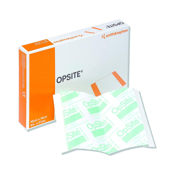 OpSite Transparent Film Dressing 4 X 5-1/2 Inch 2 Tab Delivery Rectangle Sterile (151196_EA) 1/EA