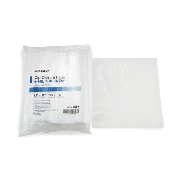 McKesson Reclosable Bag 12 X 12 Inch Polyethylene Clear Zipper Closure (957786_BX) 1/BX