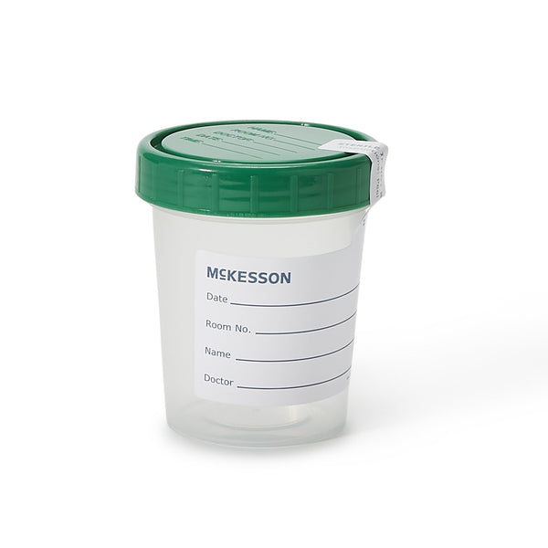 McKesson Specimen Container 120 mL (4 oz.) Screw Cap Sterile Inside Only (870203_EA) 1/EA