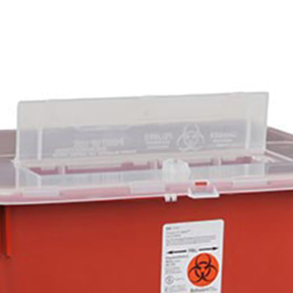 Sharps-A-Gator™ Sharps Container Red Base 15-1/2 H X 21-1/2 W X 12 D Inch Horizontal Entry 10 Gallon (222861_CS) 6/CS
